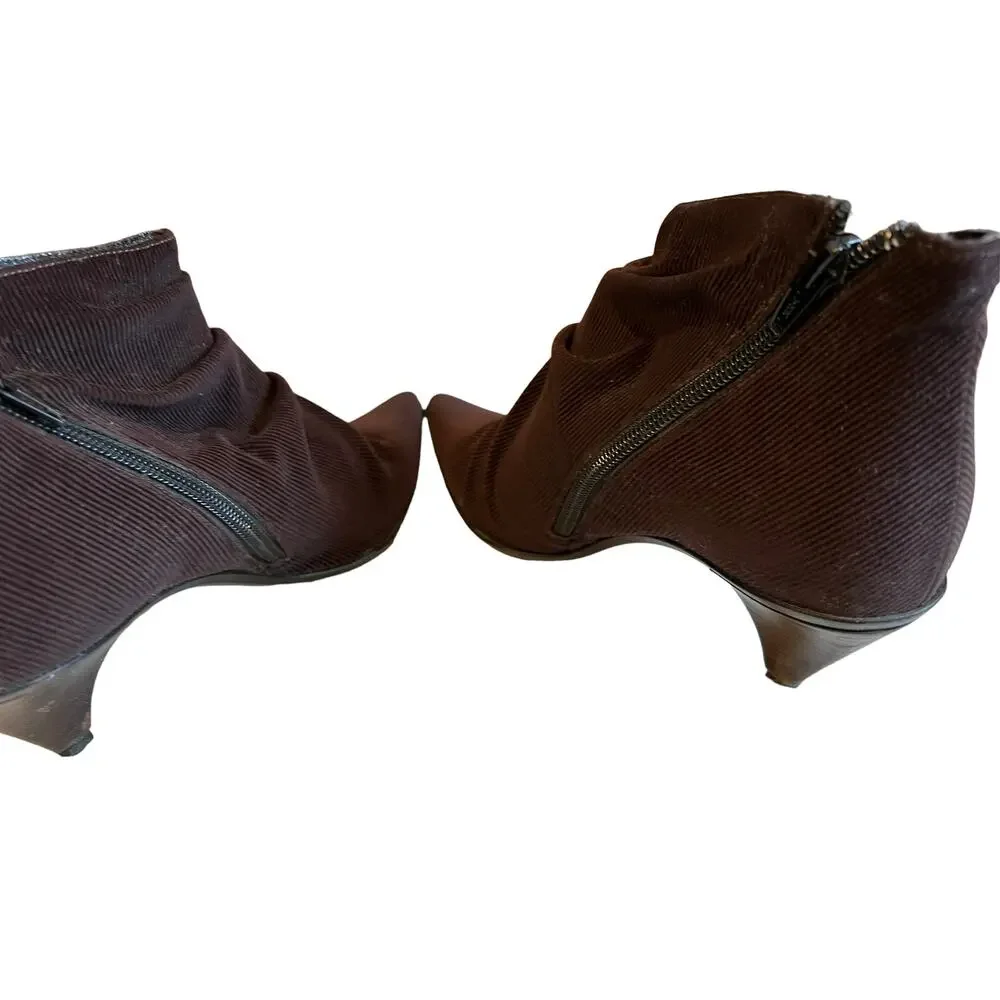 Vintage Y2K Clone for Barneys New York Slouchy Pointed Toe booties 8